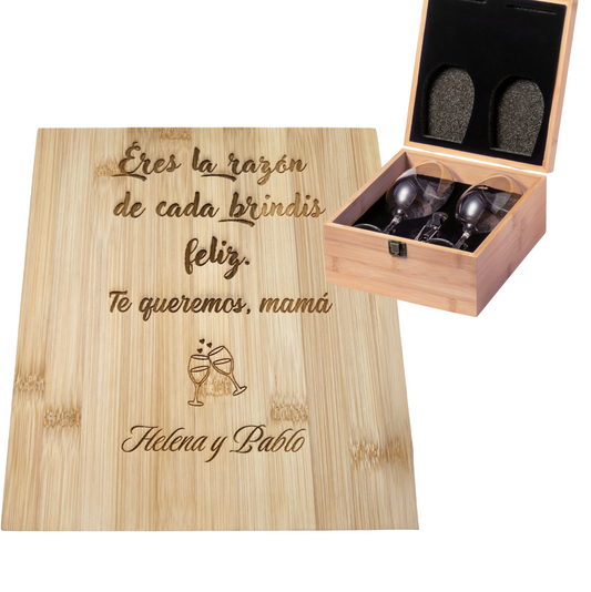 Set vino para mamá - Personalizado