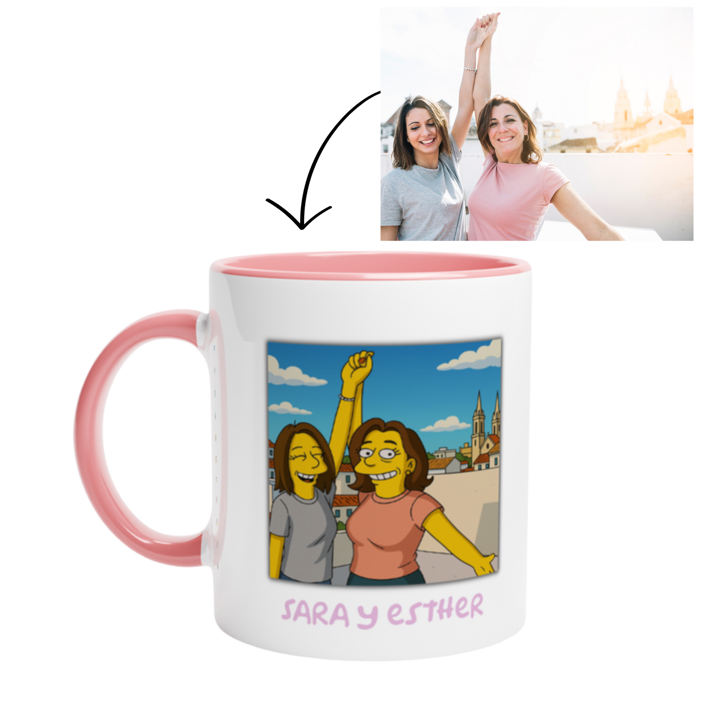 Taza estilo Simpson Personalizada - Foto