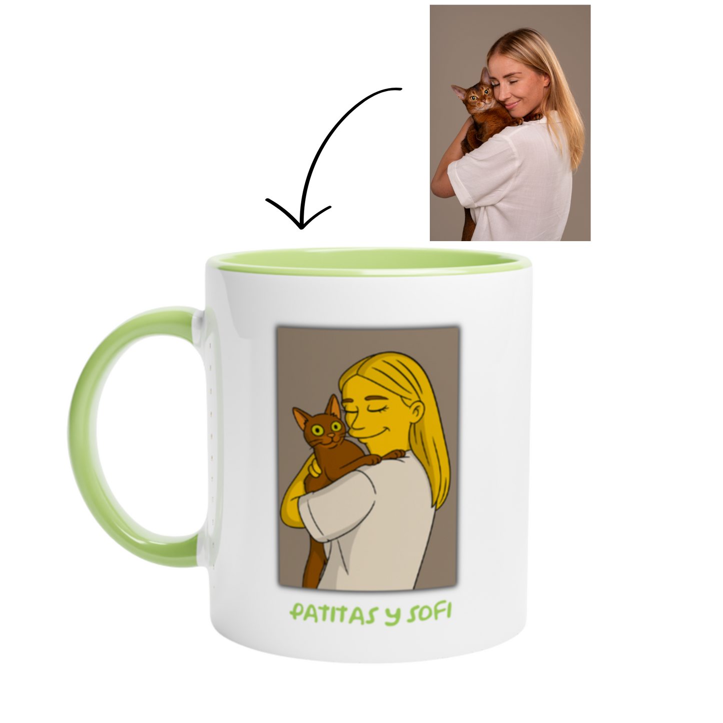 Taza estilo Simpson Personalizada - Foto