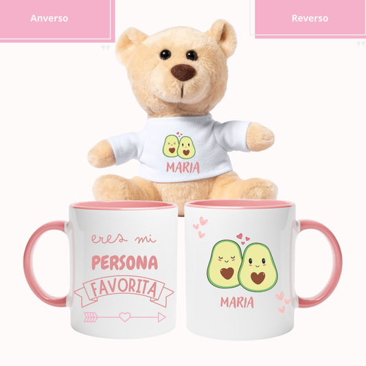 Pack taza + peluche - Aguacates personalizado