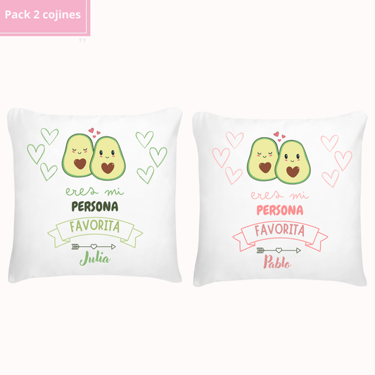 Pack 2 cojines - Personalizado Aguacates