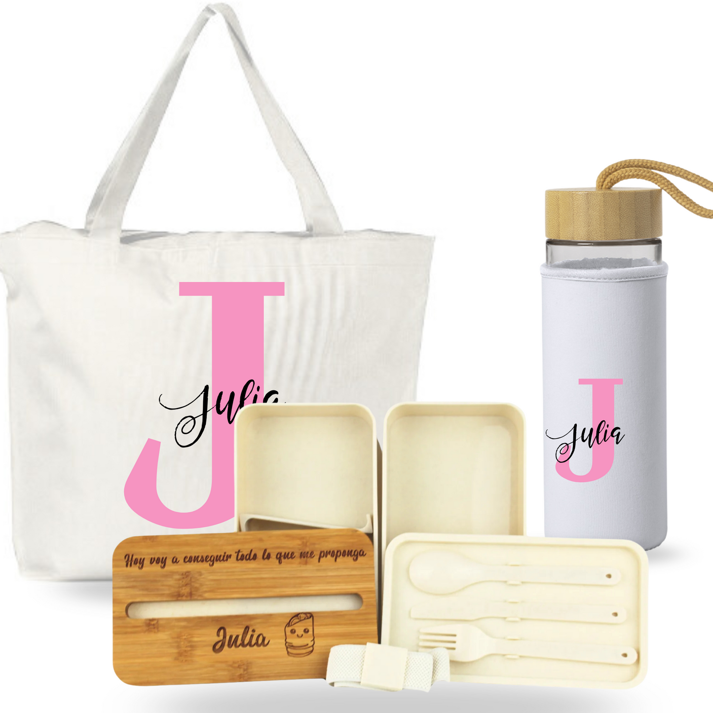 Pack Bolso+ Botella + Fiambrera - Personalizado